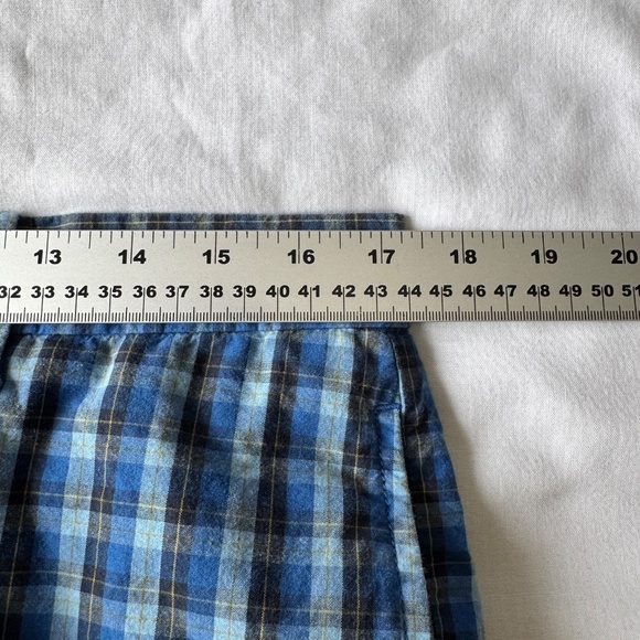 Penguin‎ by Munsingwear Men's Plaid Chino Shorts Blue 33 Preppy Boardwalk Beach - Picture 11 of 16